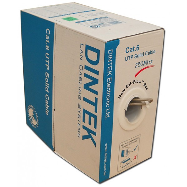 Cáp mạng Dintek CAT.6 UTP, 4 pair, 23AWG, 305m/box (1101-04004)