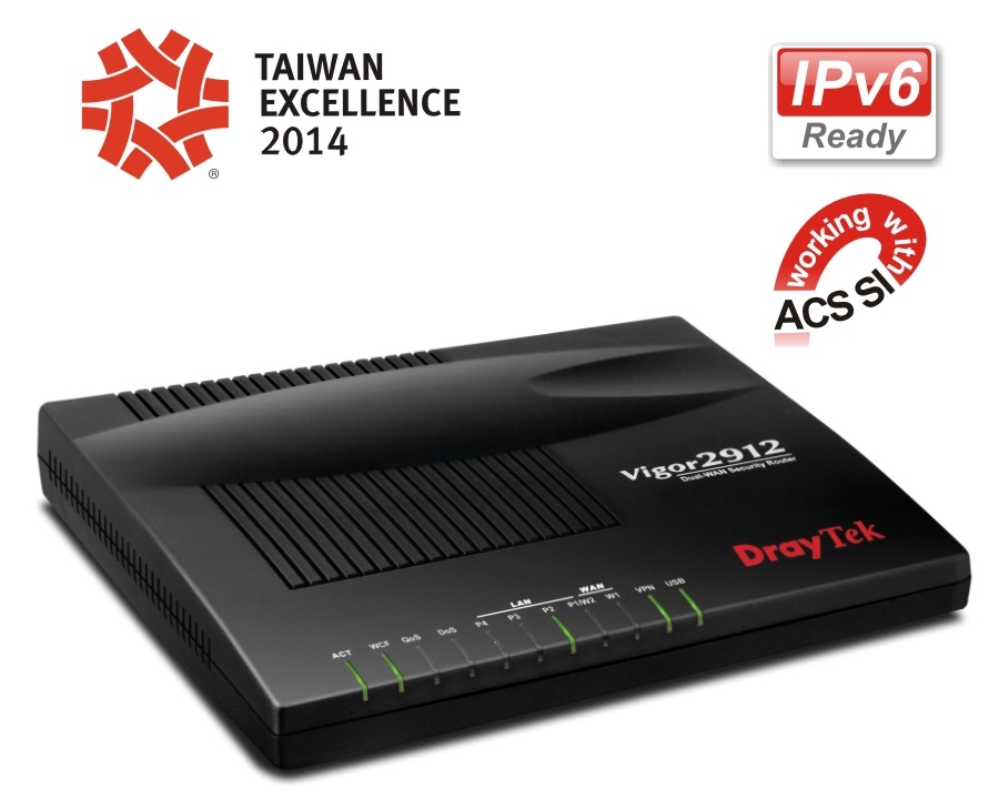 Draytek Vigor2912F, Fiber router - Firewall &  VPN server  - Loadbalancing