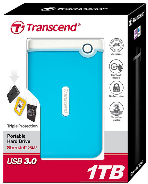 Ổ cứng ngoài 1TB Transcend StoreJet M3 USB 3.0 (TS1TSJ25M3B)