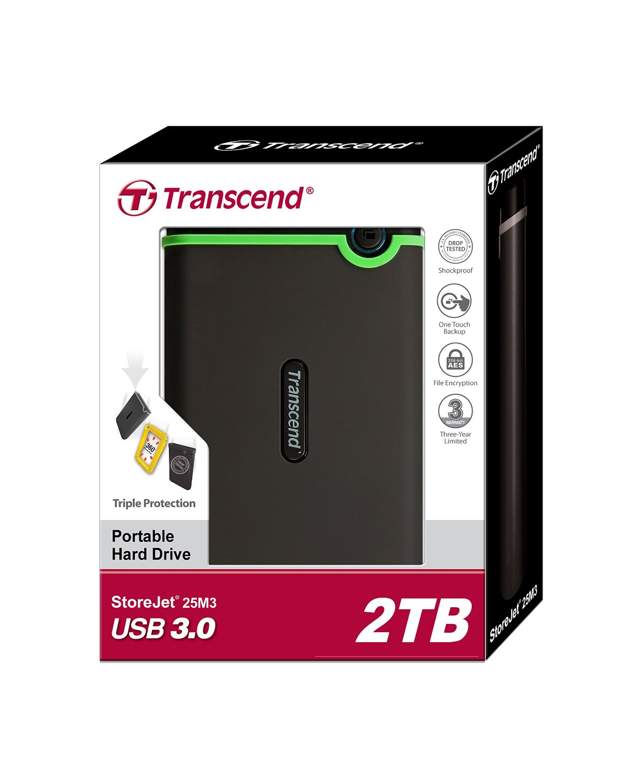 Ổ cứng ngoài 2TB Transcend StoreJet M3 USB 3.0 (TS2TSJ25M3)