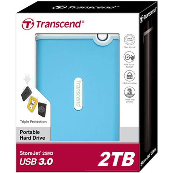 Ổ cứng ngoài 2TB Transcend StoreJet M3 USB 3.0 (TS2TSJ25M3B)