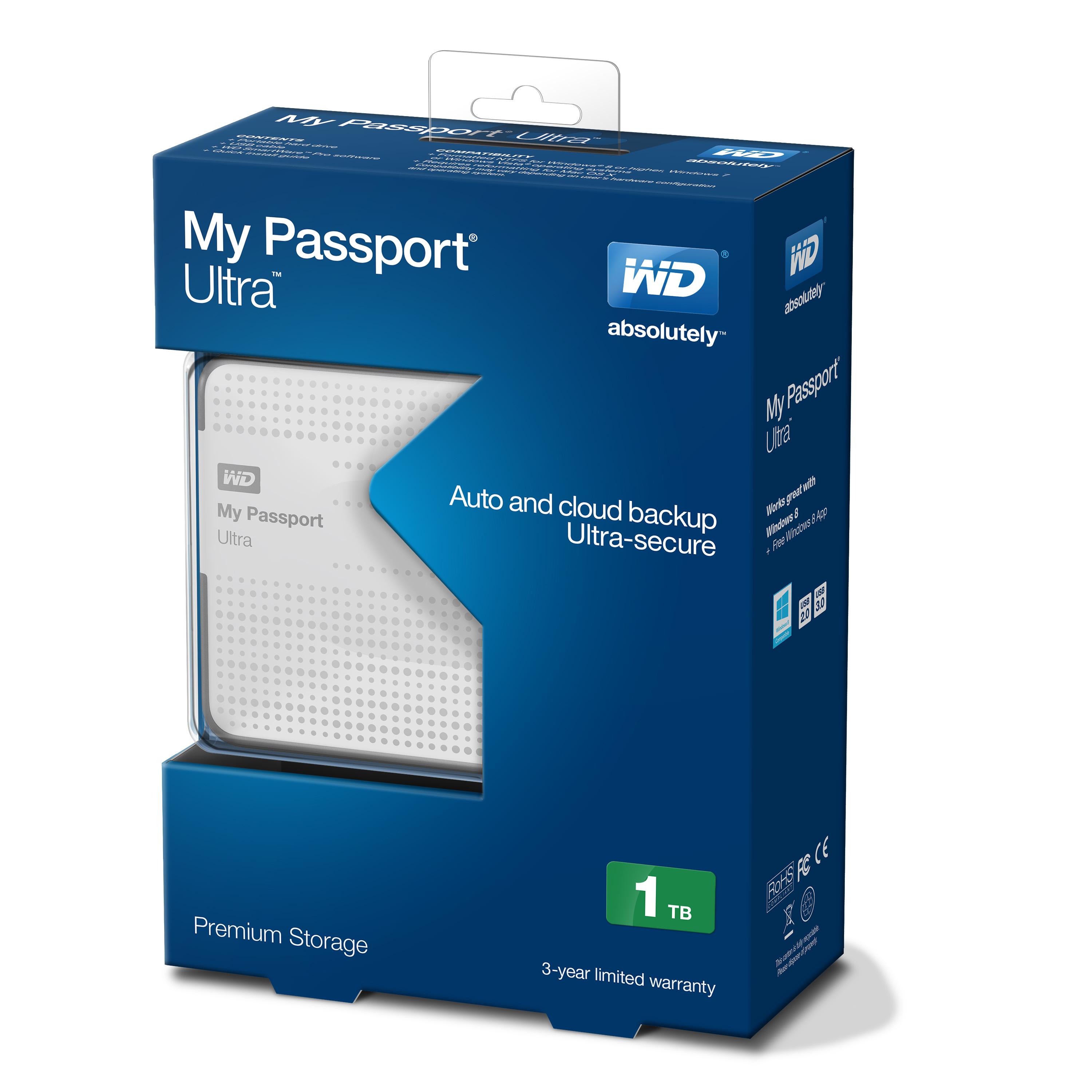 WD My Passport Ultra 1TB, White (WDBZFP0010BWT)