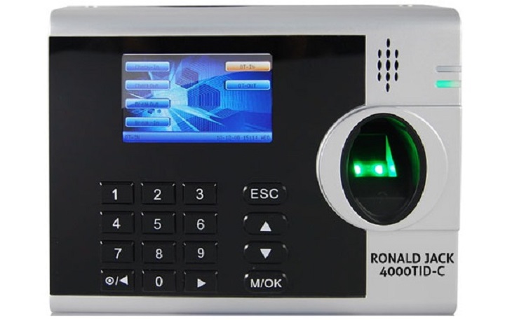 Máy chấm công vân tay màn hình màu RONALD JACK 4000TID-C ( vân tay & thẻ cảm ứng)