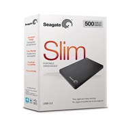 Seagate 500GB Black, Backup Plus Slim portable drive (STCD500301)