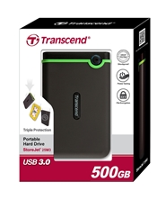 Ổ cứng ngoài 500GB Transcend StoreJet M3 USB 3.0 (TS500GSJ25M3)